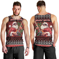 Guitar Christmas Men Tank Top Rocking Santa - Wonder Print Shop