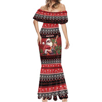 Guitar Christmas Mermaid Dress Rocking Santa - Wonder Print Shop