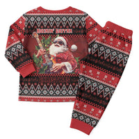 Guitar Christmas Pajama Set Rocking Santa - Wonder Print Shop