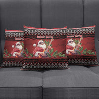 Guitar Christmas Pillow Cover Rocking Santa - Wonder Print Shop
