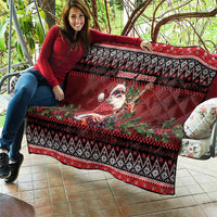 Guitar Christmas Quilt Rocking Santa - Wonder Print Shop