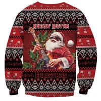 Guitar Christmas Sweatshirt Rocking Santa - Wonder Print Shop