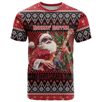 Guitar Christmas T Shirt Rocking Santa - Wonder Print Shop