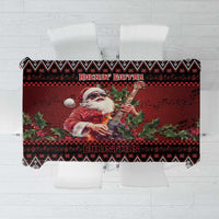 Guitar Christmas Tablecloth Rocking Santa - Wonder Print Shop