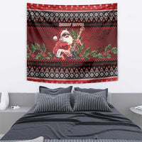 Guitar Christmas Tapestry Rocking Santa - Wonder Print Shop