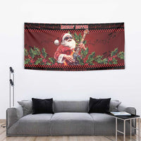 Guitar Christmas Tapestry Rocking Santa - Wonder Print Shop