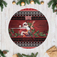Guitar Christmas Tree Skirt Rocking Santa - Wonder Print Shop