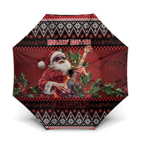 Guitar Christmas Umbrella Rocking Santa - Wonder Print Shop