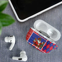 Haiti Christmas AirPods Case Santa With Fanal Haitian Patchwork Style - Wonder Print Shop