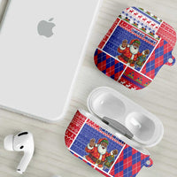 Haiti Christmas AirPods Case Santa With Fanal Haitian Patchwork Style - Wonder Print Shop