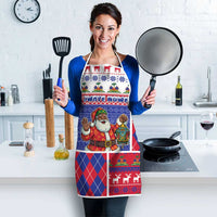 Haiti Christmas Apron Santa With Fanal Haitian Patchwork Style - Wonder Print Shop