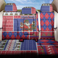Haiti Christmas Back Car Seat Cover Santa With Fanal Haitian Patchwork Style - Wonder Print Shop