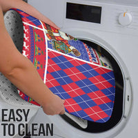 Haiti Christmas Bathroom Set Santa With Fanal Haitian Patchwork Style - Wonder Print Shop