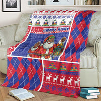 Haiti Christmas Blanket Santa With Fanal Haitian Patchwork Style - Wonder Print Shop