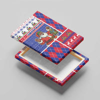 Haiti Christmas Canvas Wall Art Santa With Fanal Haitian Patchwork Style - Wonder Print Shop