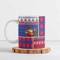 Haiti Christmas Ceramic Mug Santa With Fanal Haitian Patchwork Style - Wonder Print Shop