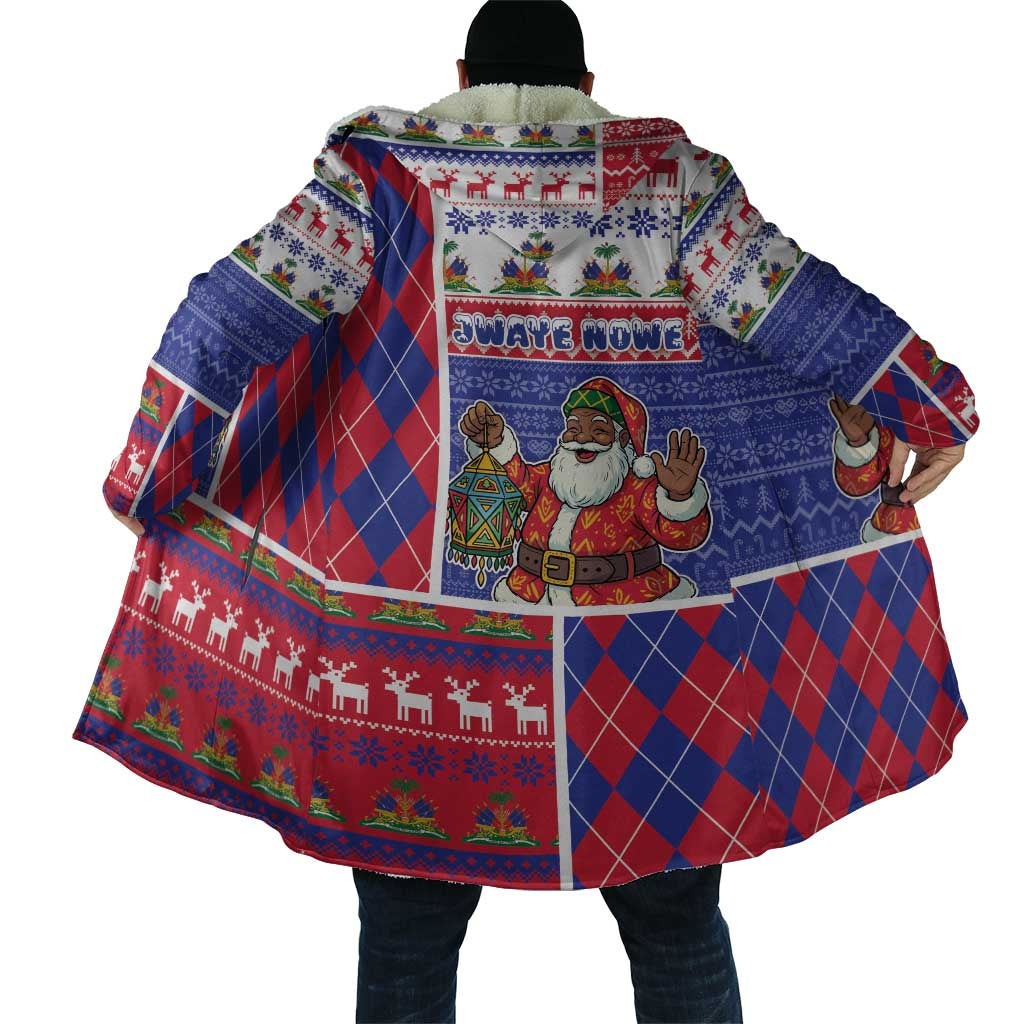 Haiti Christmas Cloak Santa With Fanal Haitian Patchwork Style - Wonder Print Shop