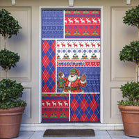 Haiti Christmas Door Cover Santa With Fanal Haitian Patchwork Style - Wonder Print Shop