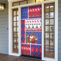 Haiti Christmas Door Cover Santa With Fanal Haitian Patchwork Style - Wonder Print Shop