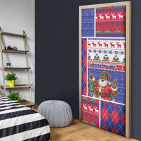 Haiti Christmas Door Cover Santa With Fanal Haitian Patchwork Style - Wonder Print Shop