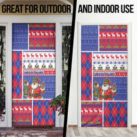 Haiti Christmas Door Cover Santa With Fanal Haitian Patchwork Style - Wonder Print Shop