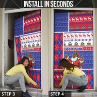 Haiti Christmas Door Cover Santa With Fanal Haitian Patchwork Style - Wonder Print Shop