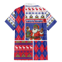 Haiti Christmas Family Matching Mermaid Dress and Hawaiian Shirt Santa With Fanal Haitian Patchwork Style - Wonder Print Shop