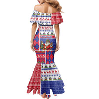 Haiti Christmas Family Matching Mermaid Dress and Hawaiian Shirt Santa With Fanal Haitian Patchwork Style - Wonder Print Shop