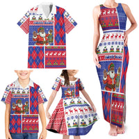 Haiti Christmas Family Matching Tank Maxi Dress and Hawaiian Shirt Santa With Fanal Haitian Patchwork Style - Wonder Print Shop