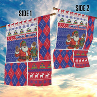Haiti Christmas Garden Flag Santa With Fanal Haitian Patchwork Style - Wonder Print Shop