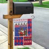 Haiti Christmas Garden Flag Santa With Fanal Haitian Patchwork Style - Wonder Print Shop