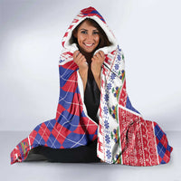 Haiti Christmas Hooded Blanket Santa With Fanal Haitian Patchwork Style - Wonder Print Shop
