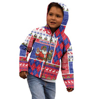 Haiti Christmas Kid Hoodie Santa With Fanal Haitian Patchwork Style - Wonder Print Shop