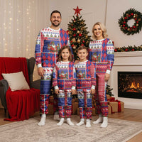 Haiti Christmas Pajama Set Santa With Fanal Haitian Patchwork Style - Wonder Print Shop