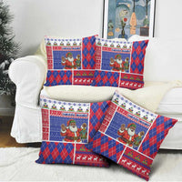 Haiti Christmas Pillow Cover Santa With Fanal Haitian Patchwork Style - Wonder Print Shop