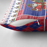 Haiti Christmas Pillow Cover Santa With Fanal Haitian Patchwork Style - Wonder Print Shop