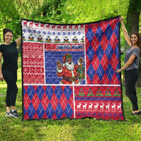 Haiti Christmas Quilt Santa With Fanal Haitian Patchwork Style - Wonder Print Shop