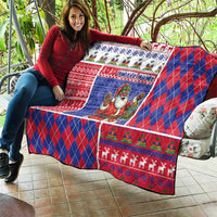 Haiti Christmas Quilt Santa With Fanal Haitian Patchwork Style - Wonder Print Shop