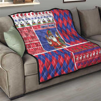 Haiti Christmas Quilt Santa With Fanal Haitian Patchwork Style - Wonder Print Shop