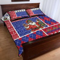 Haiti Christmas Quilt Bed Set Santa With Fanal Haitian Patchwork Style - Wonder Print Shop