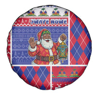 Haiti Christmas Spare Tire Cover Santa With Fanal Haitian Patchwork Style - Wonder Print Shop