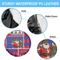 Haiti Christmas Spare Tire Cover Santa With Fanal Haitian Patchwork Style - Wonder Print Shop