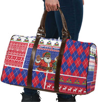 Haiti Christmas Travel Bag Santa With Fanal Haitian Patchwork Style - Wonder Print Shop