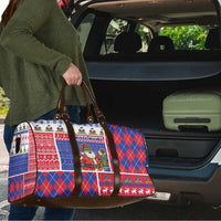 Haiti Christmas Travel Bag Santa With Fanal Haitian Patchwork Style - Wonder Print Shop