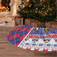 Haiti Christmas Tree Skirt Santa With Fanal Haitian Patchwork Style - Wonder Print Shop