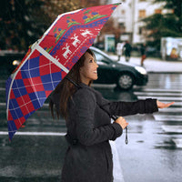 Haiti Christmas Umbrella Santa With Fanal Haitian Patchwork Style - Wonder Print Shop