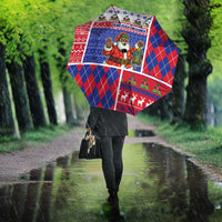 Haiti Christmas Umbrella Santa With Fanal Haitian Patchwork Style - Wonder Print Shop