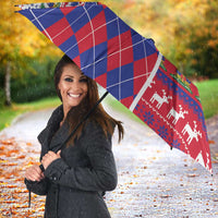 Haiti Christmas Umbrella Santa With Fanal Haitian Patchwork Style - Wonder Print Shop