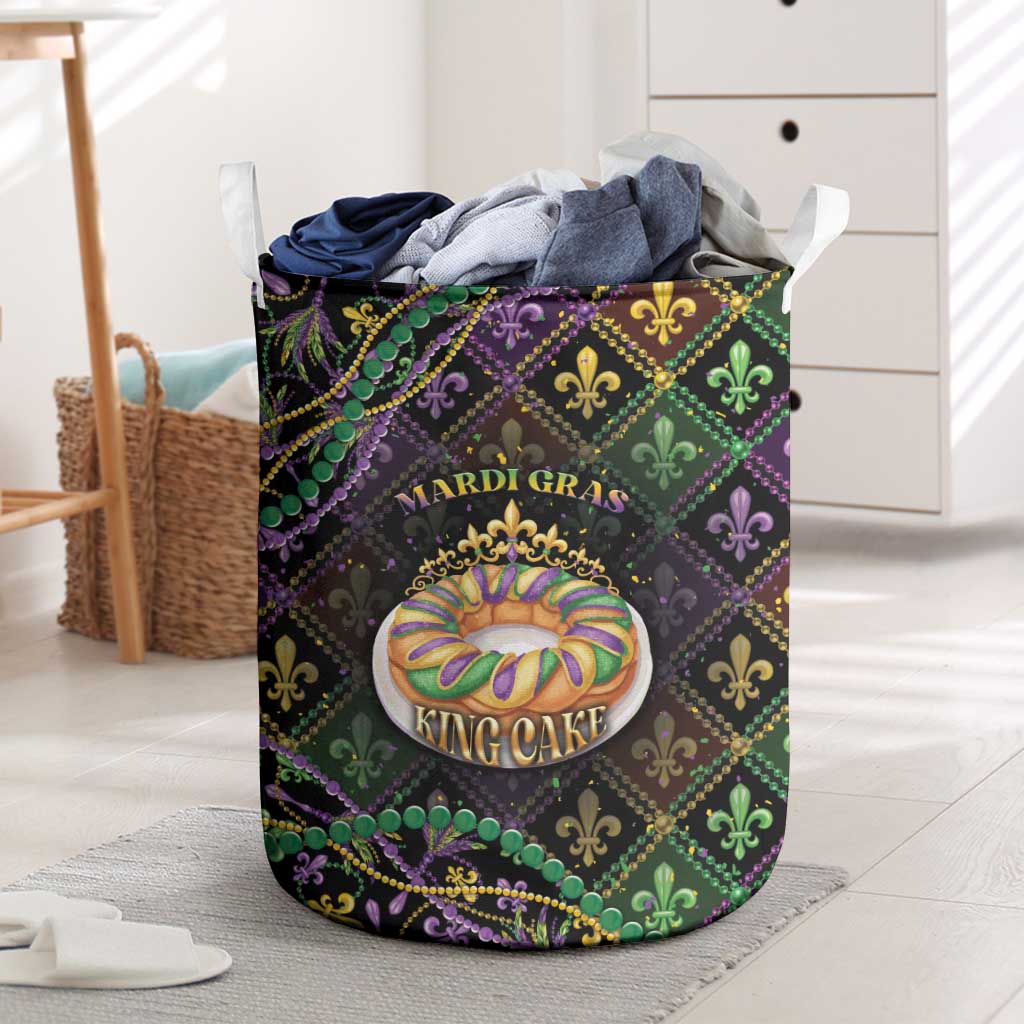 Mardi Gras Laundry Basket King Cake Royal