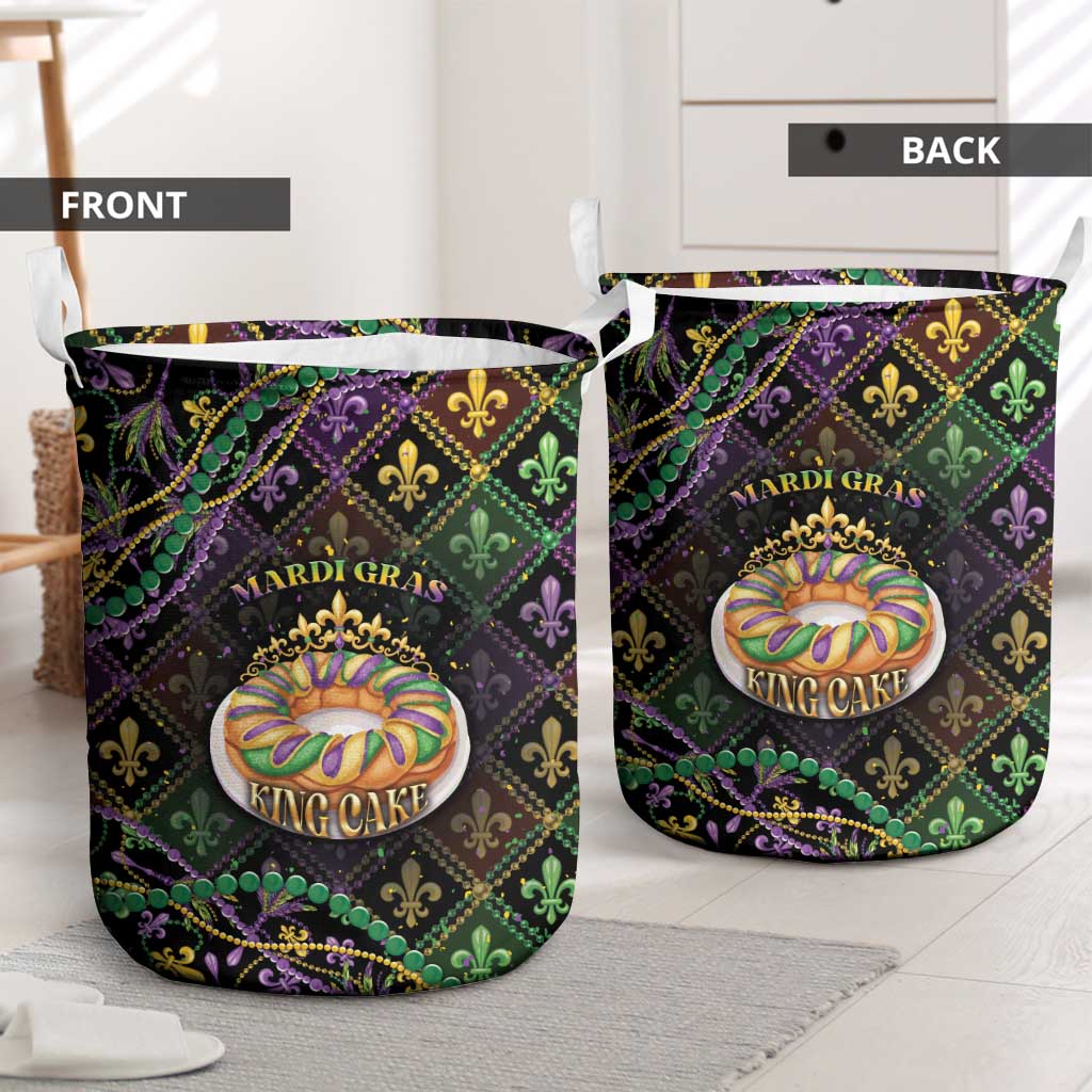 Mardi Gras Laundry Basket King Cake Royal